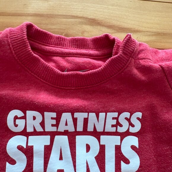 Nike one piece baby tracksuit 3 months red "Greatness Starts Here" - Picture 6 of 8